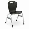 Virco ZUMA® Series 18" Classroom Chair, 5th Grade - Adult with Nylon Glides - Black Seat ZU418